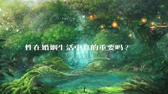 性在婚姻生活中真的重要吗?